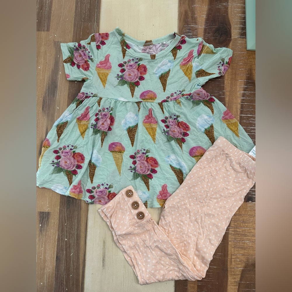 Posh Peanut Sophia peplum pants set 4T